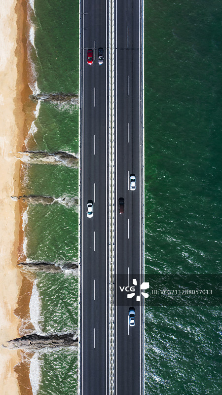 厦门城市风光-航拍海上环岛路图片素材