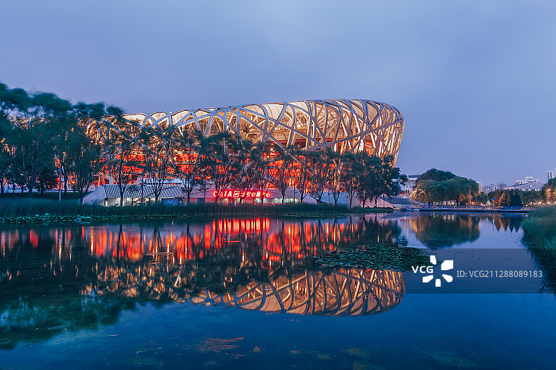 中国北京市：国家体育场（鸟巢）图片素材