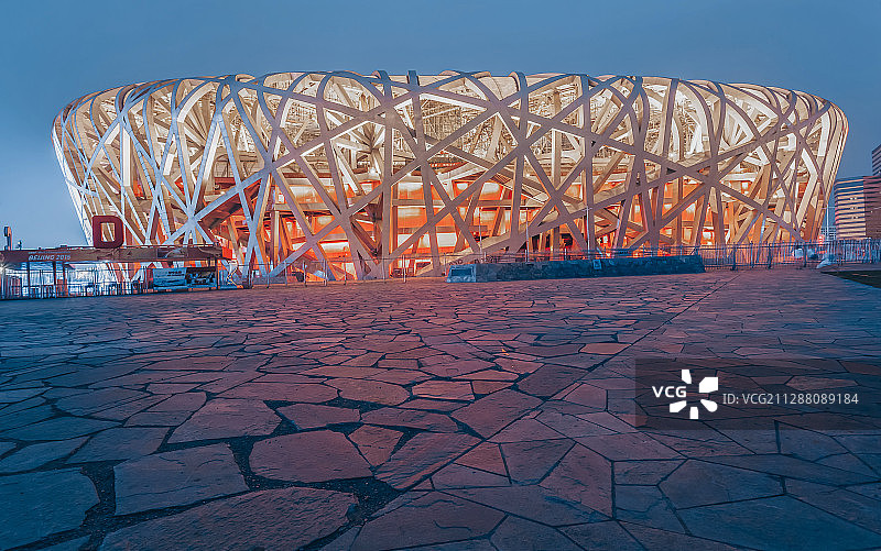 中国北京市：国家体育场（鸟巢）图片素材