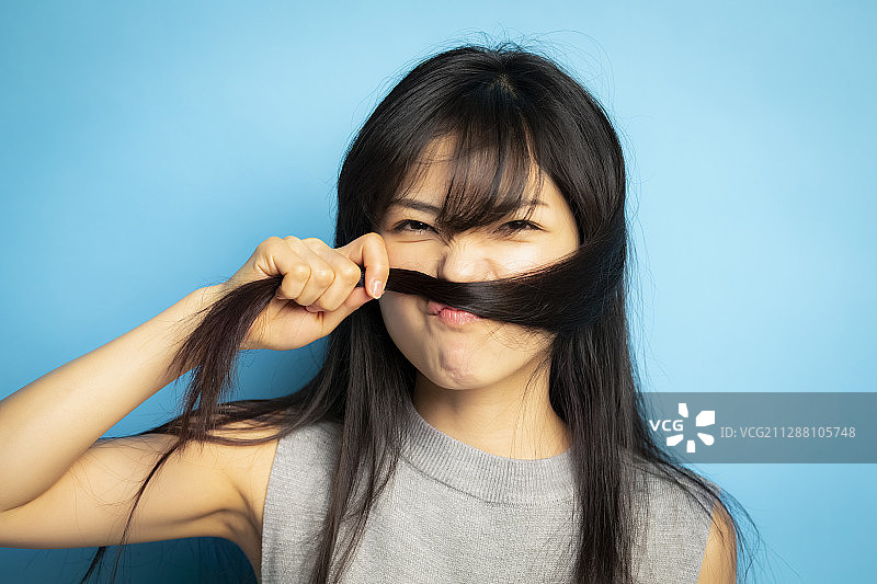 女性肖像面部表情图片素材