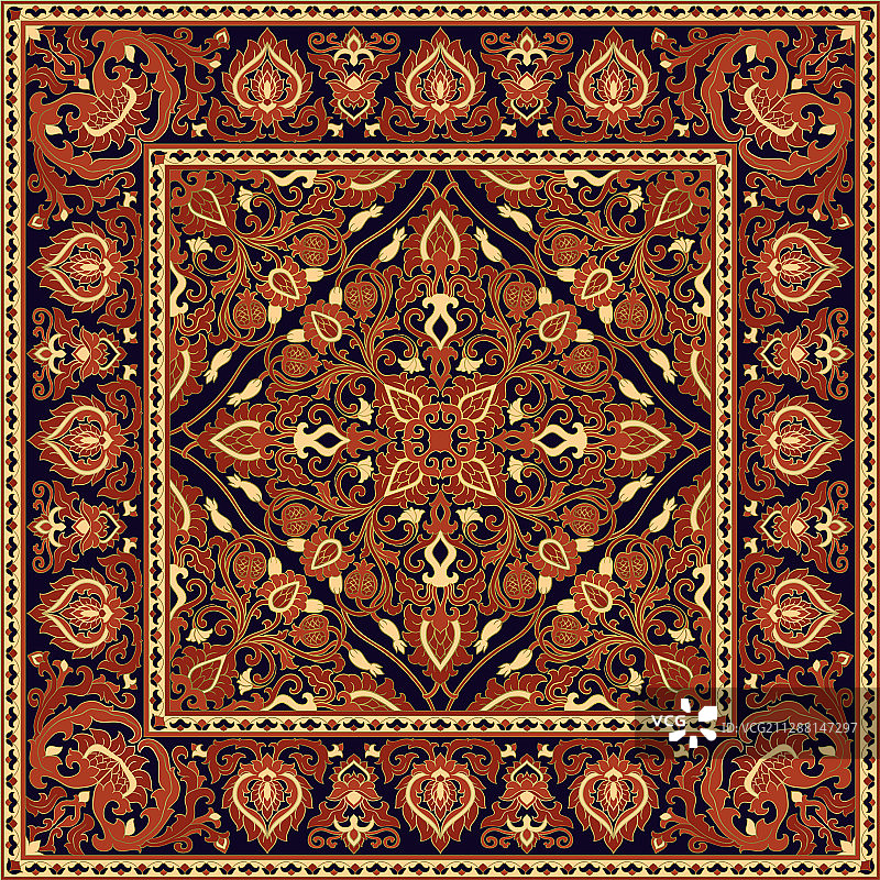 东方石榴地毯图片素材