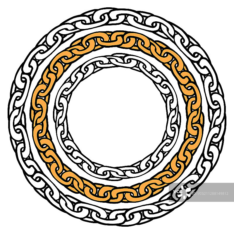 圆形链条轮廓图片素材