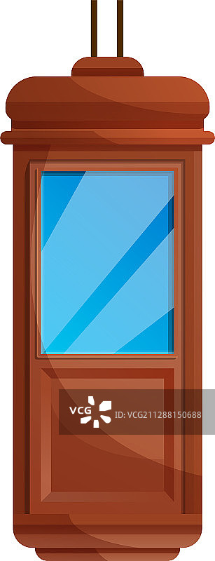 卡通风格酒店电梯轿厢图标图片素材