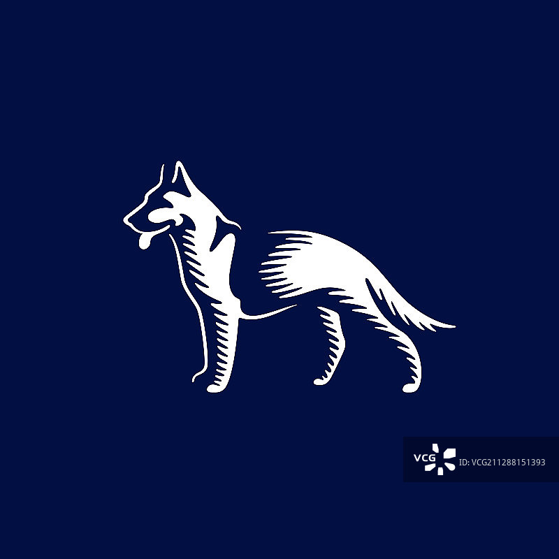 牧羊犬标志图片素材