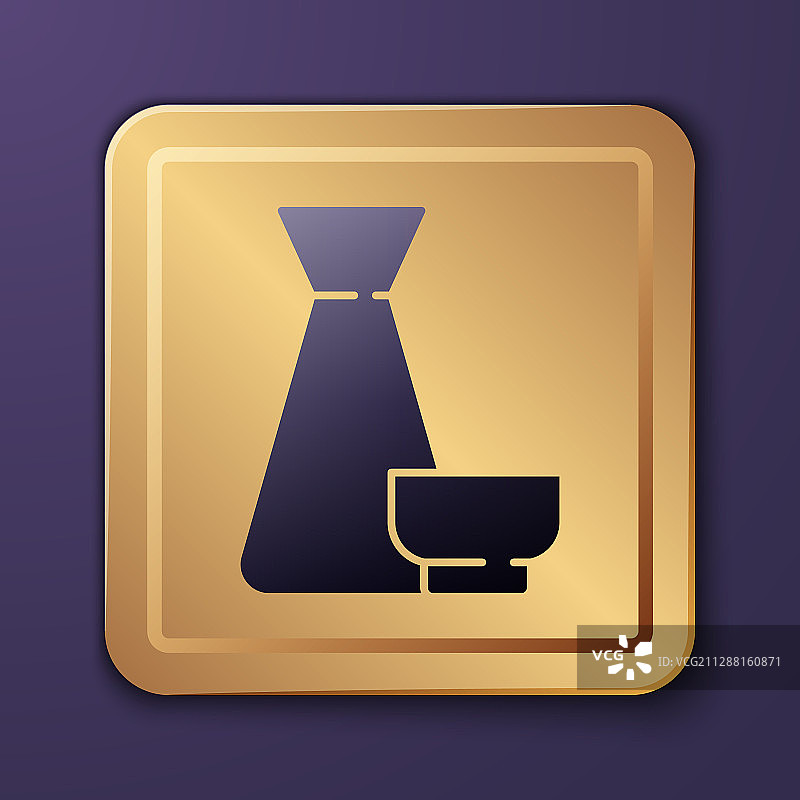 紫色中式传统茶道仪式图标图片素材