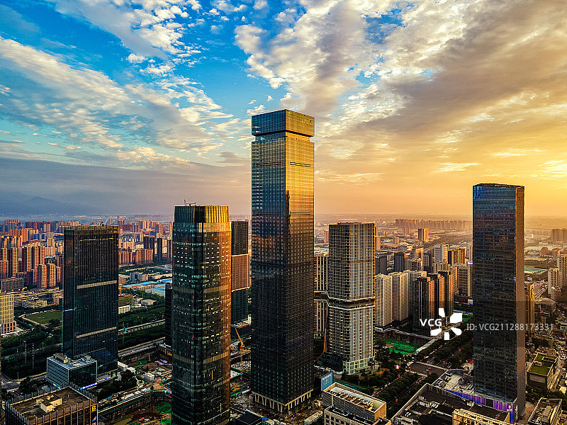 西安高新区航拍图片素材