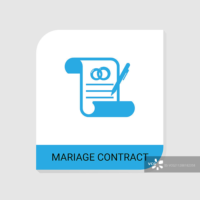 可编辑的婚礼合同图标图片素材