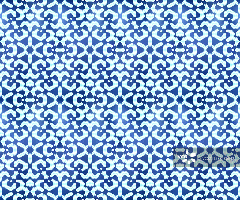 靛蓝色扎染纺织品无缝图案图片素材
