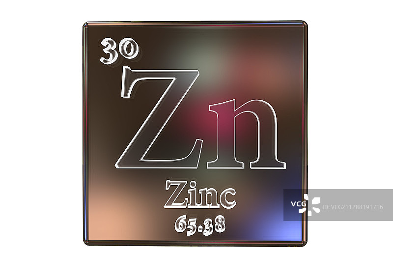 锌化学元素插图图片素材