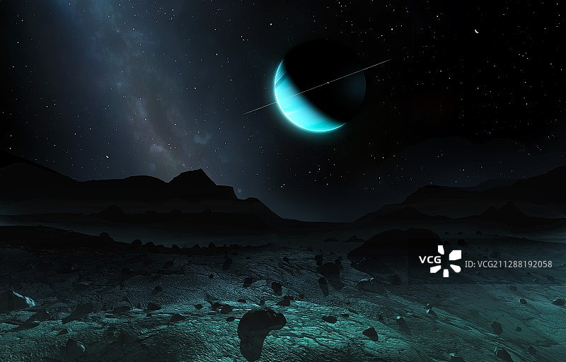 从天卫三看天王星，插图图片素材