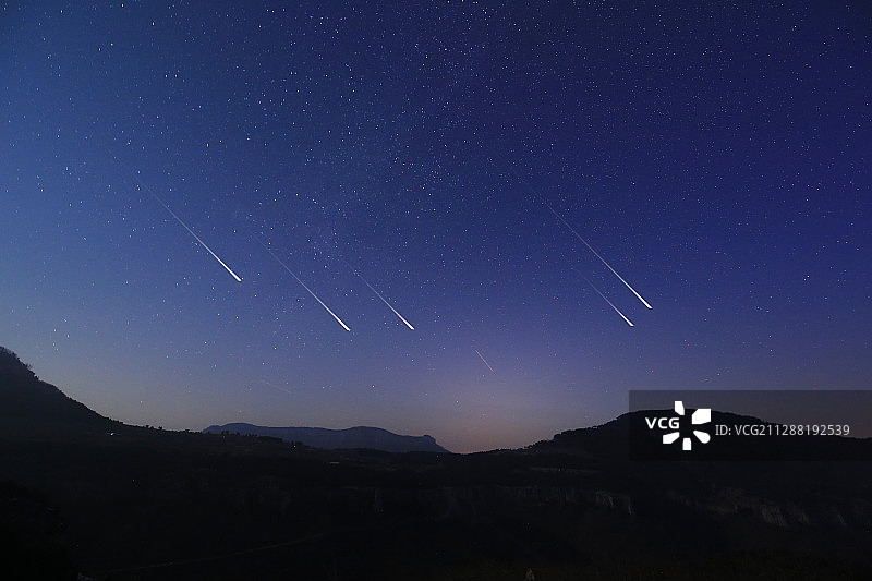 双子座流星雨图片素材