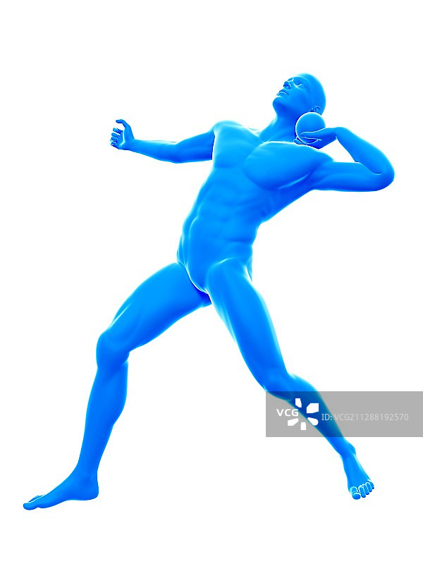 铅球运动员插画图片素材