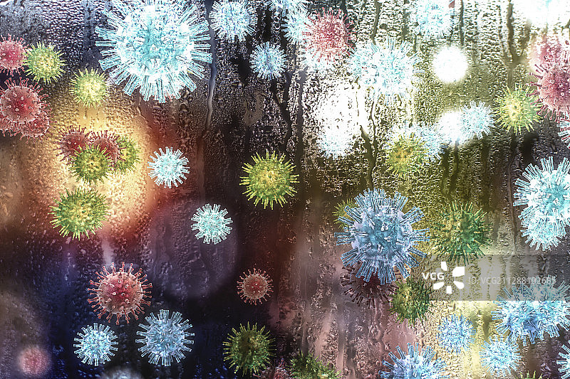 普通感冒病毒概念图图片素材