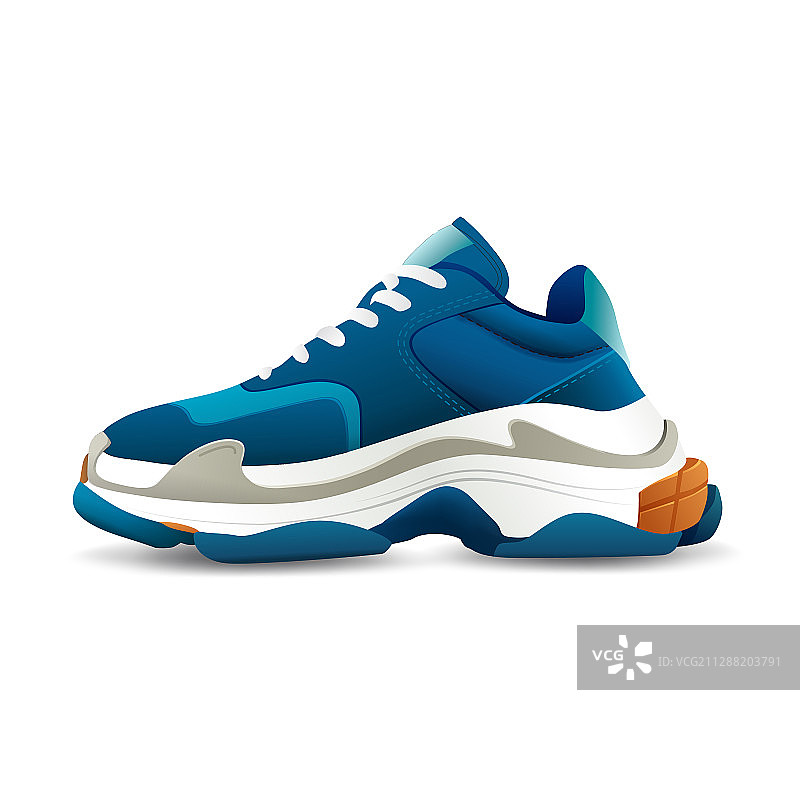 逼真运动跑步训练鞋图片素材