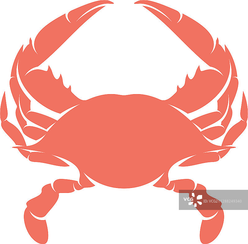螃蟹Logo设计模板剪影螃蟹Logo图片素材