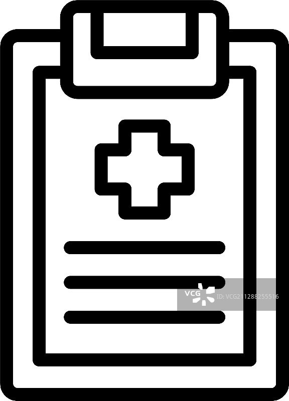 医疗剪贴板图标轮廓样式图片素材