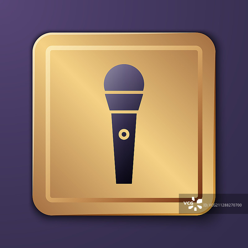 紫色背景上的紫色卡拉OK图标图片素材