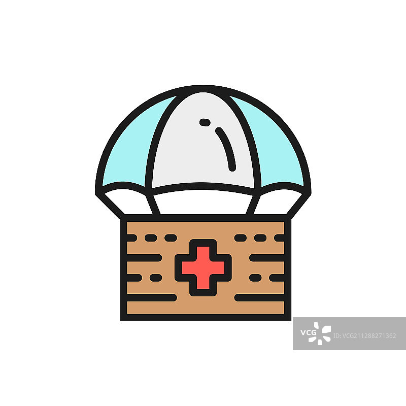 捐赠降落伞急救箱图片素材