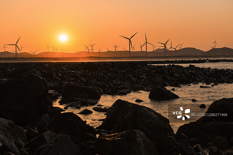 日落平潭岛图片素材