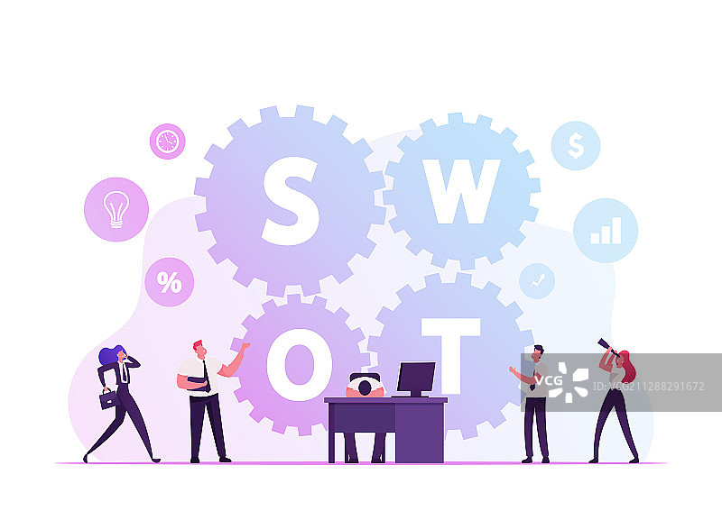 SWOT分析优势弱点图片素材