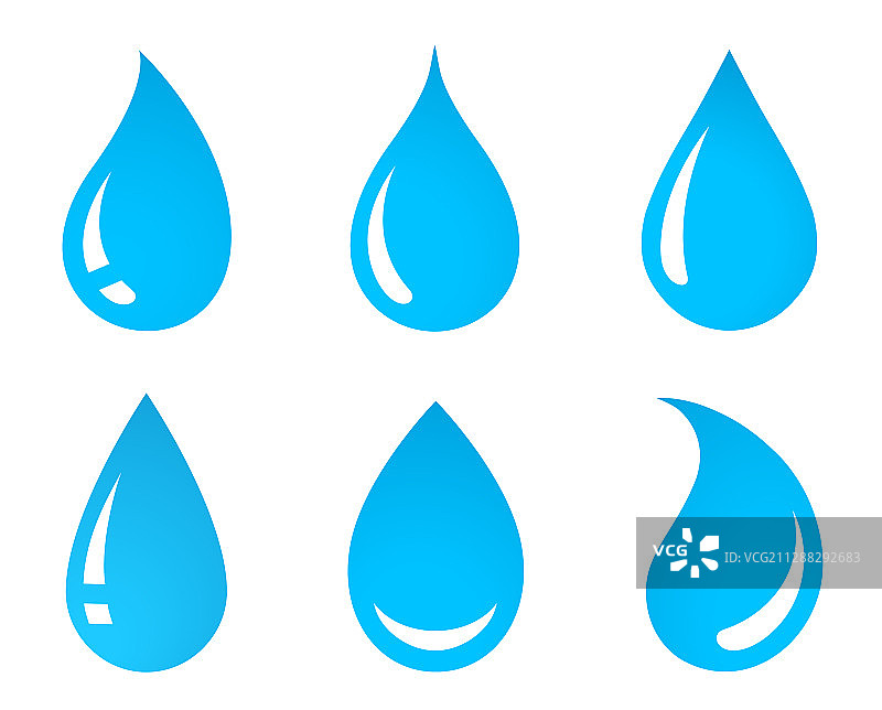 蓝色抽象水滴倒影图案图片素材