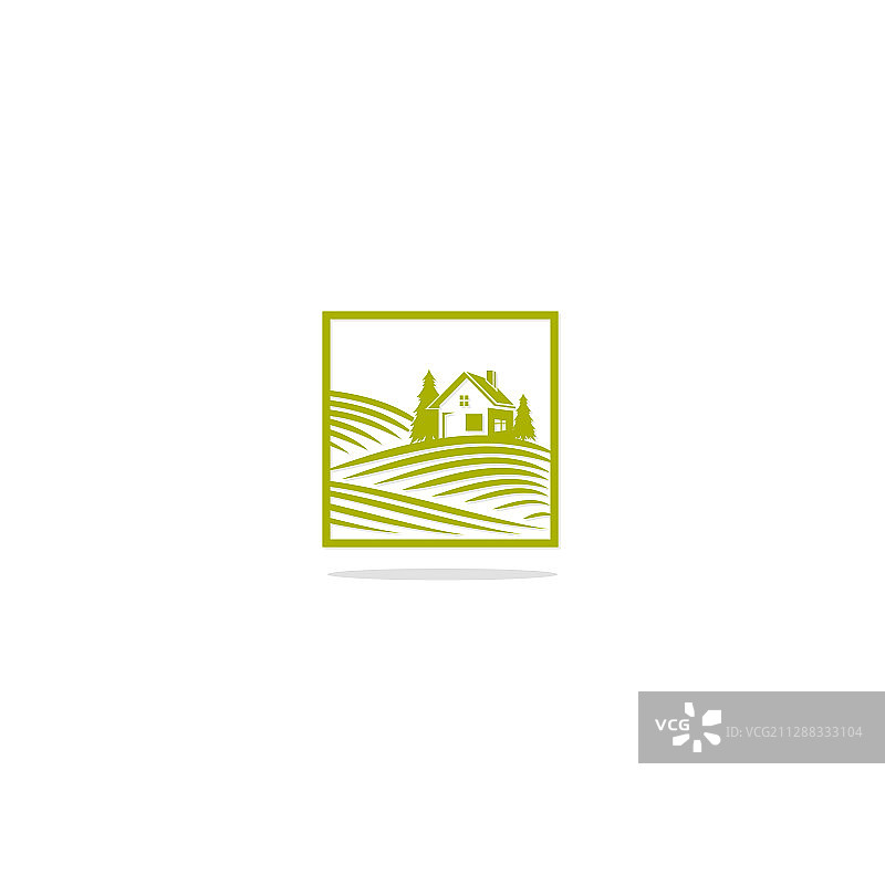 自然村庄景观房屋标志图片素材