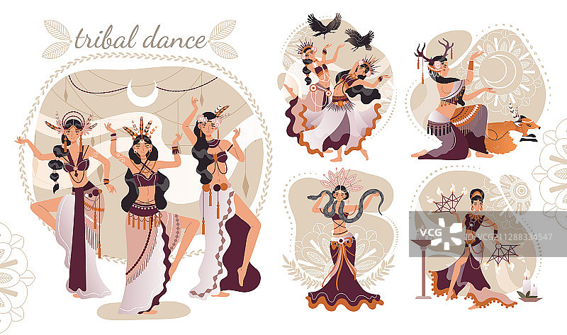 表演民族祭祀舞蹈的美女图片素材