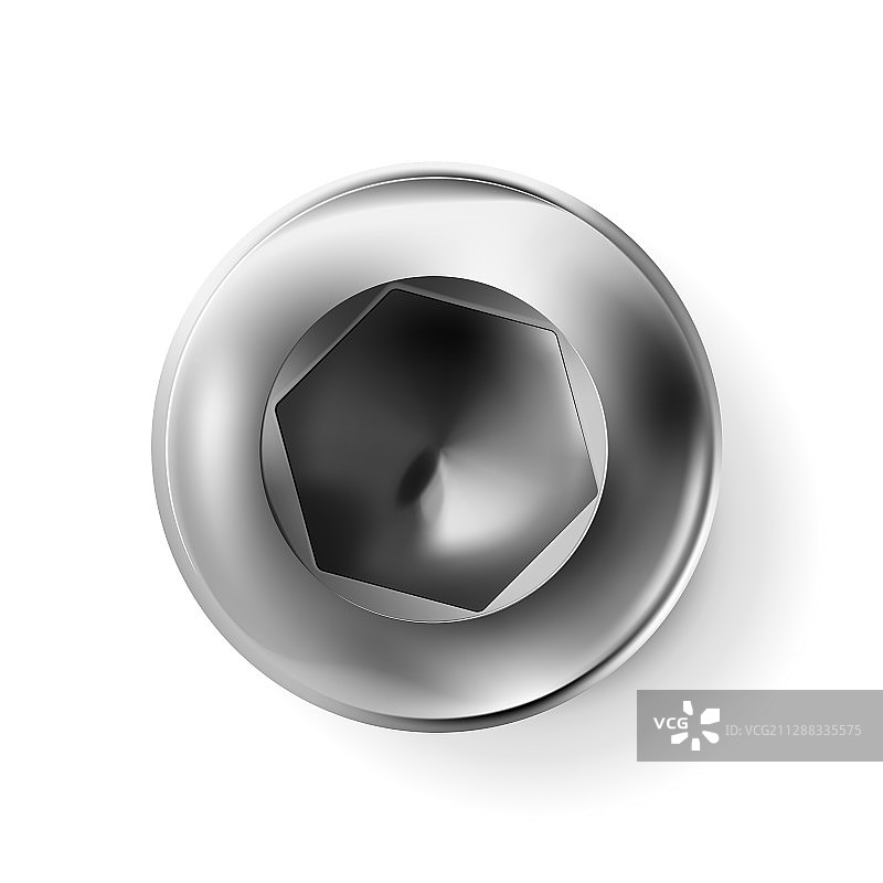 带圆柱头的金属内六角螺栓图片素材