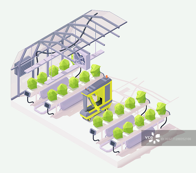 温室中的2.5D农业机器人图片素材