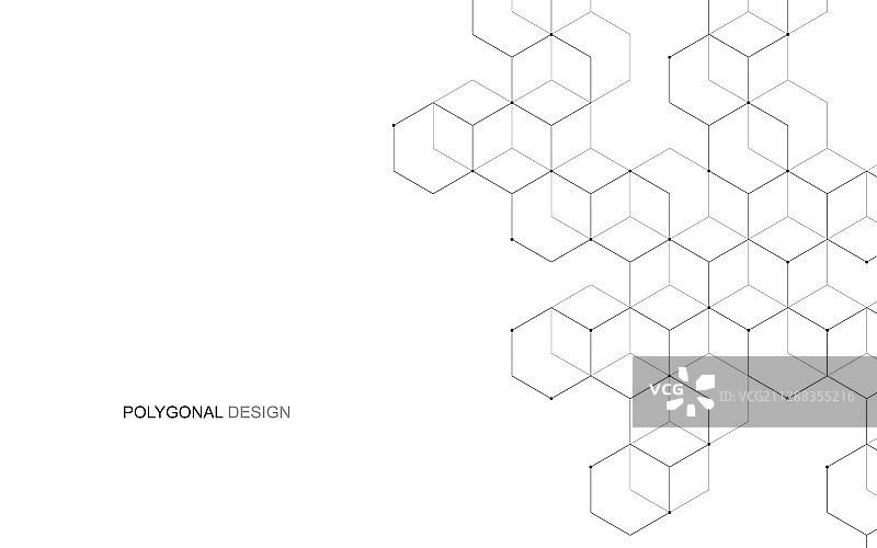 六边形背景数字几何图形图片素材