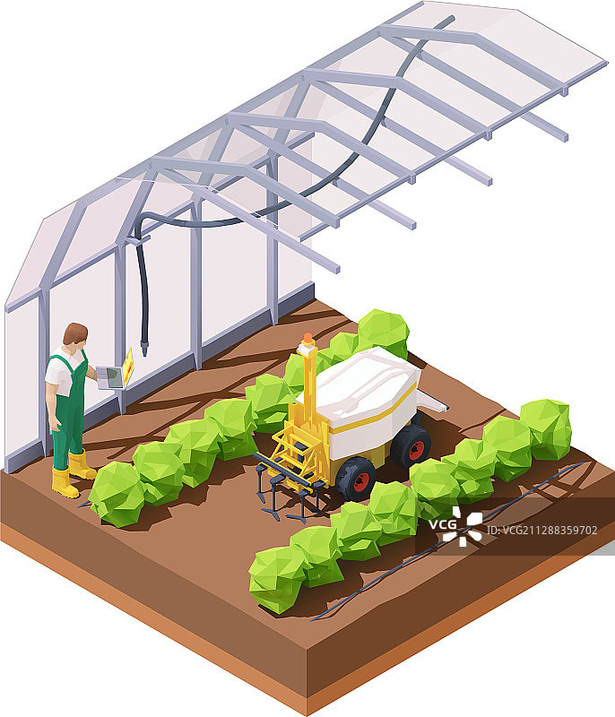 农业温室除草机器人图片素材