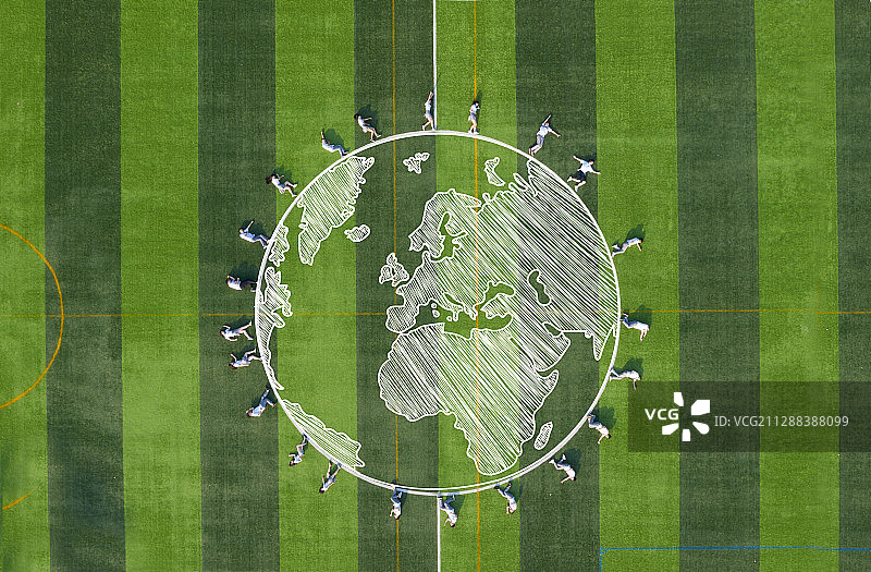 毕业照航拍图片素材