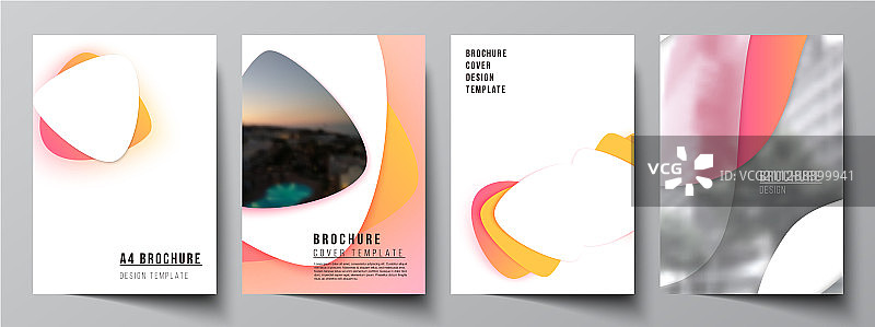 布局a4格式现代封面模型图片素材