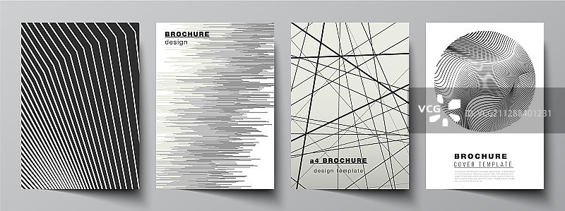 布局a4格式现代封面模型图片素材