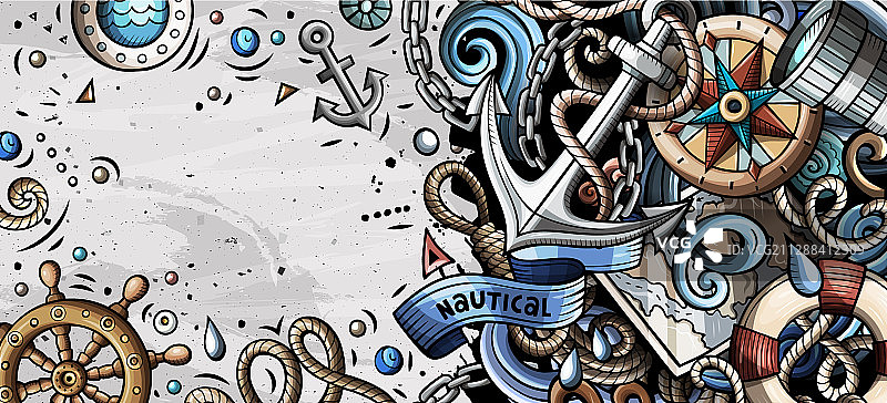 手绘航海涂鸦banner卡通图片素材