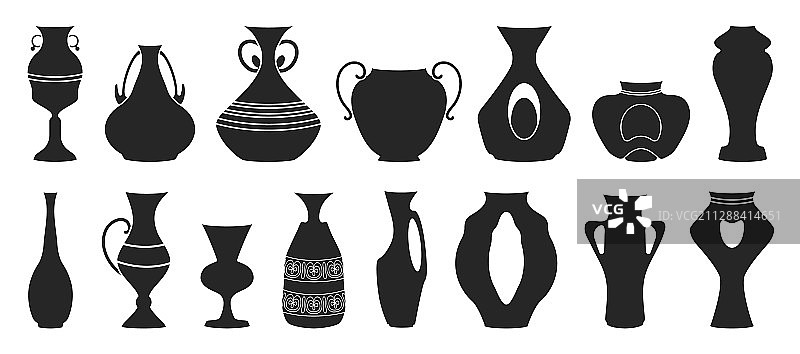 黑白色花瓶图片素材