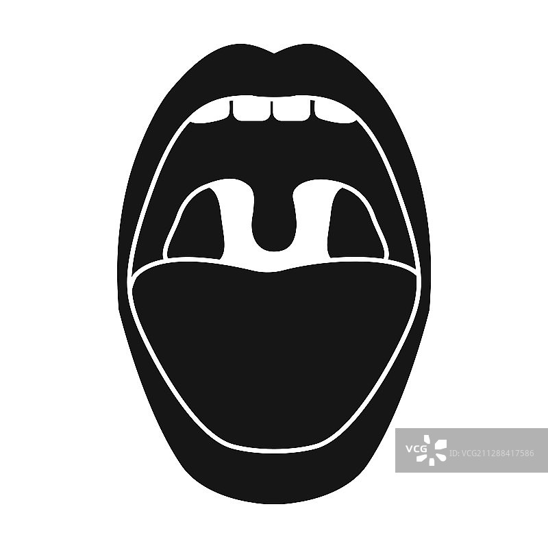 黑色嘴巴图标图片素材