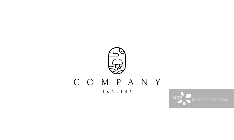 其上有抽象图像的标志图片素材