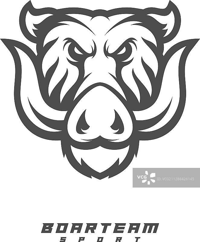 野猪电竞游戏吉祥物Logo模板图片素材