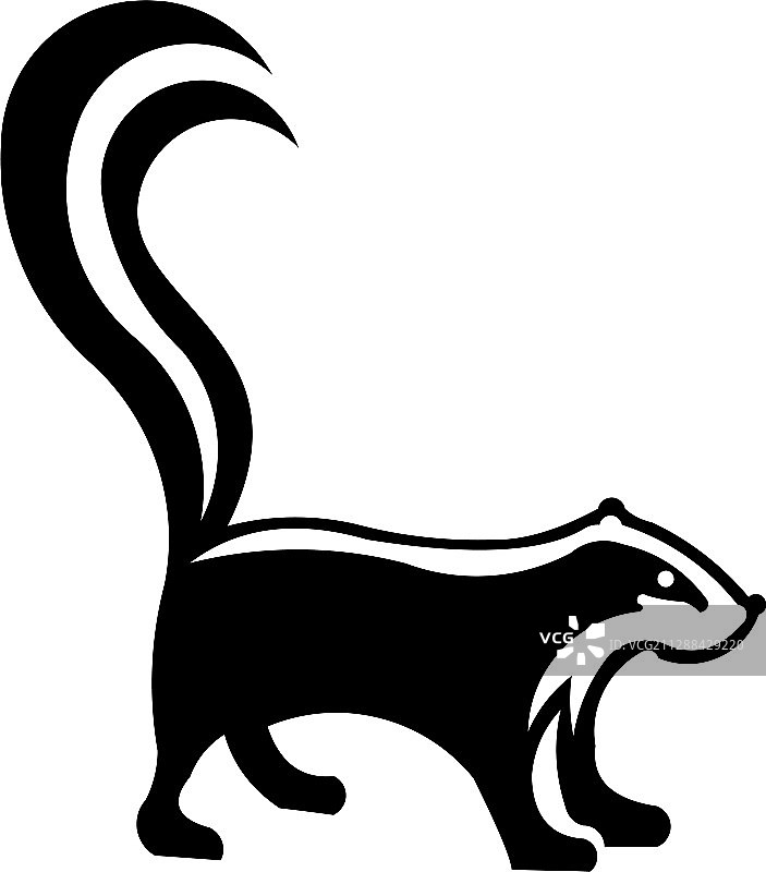 臭鼬卡通动物标志图片素材