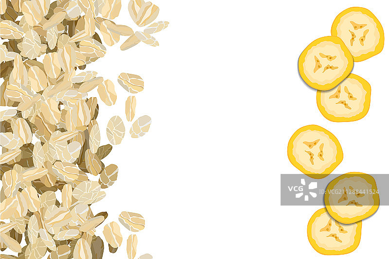 香蕉燕麦片背景图片素材