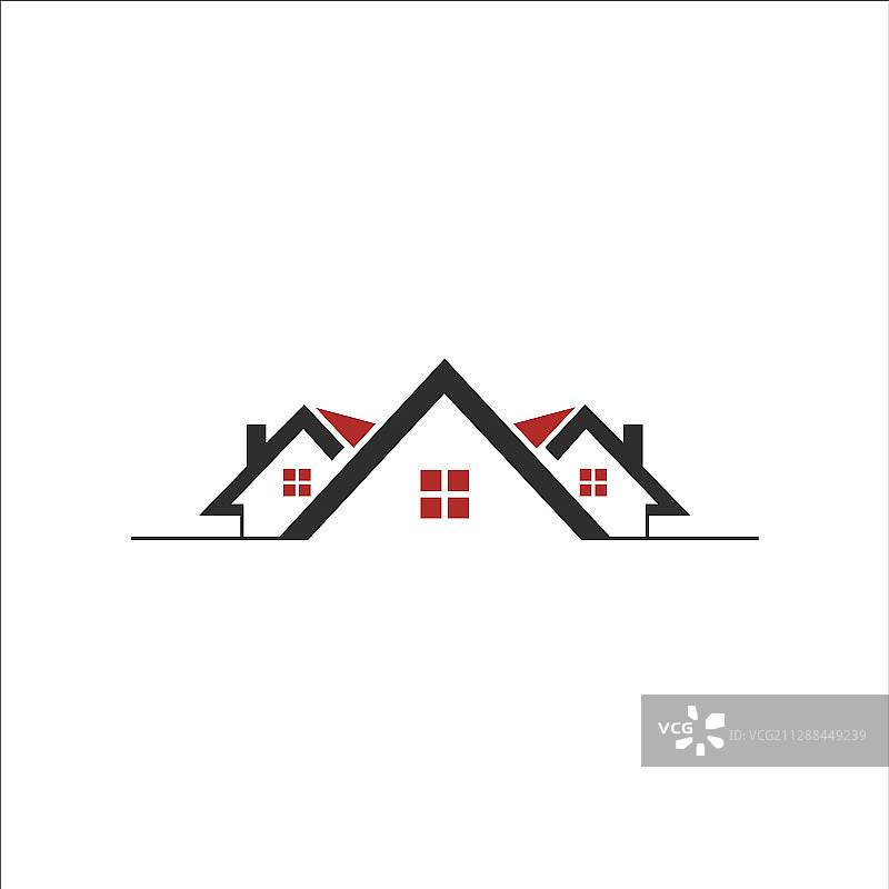 现代抽象房屋Logo图形图片素材