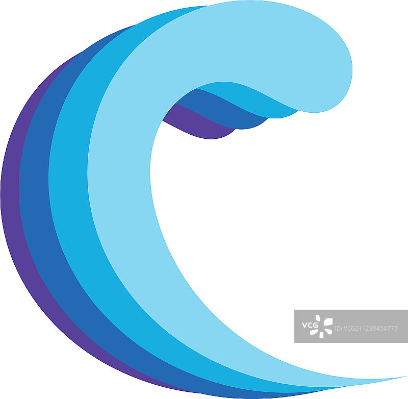 海浪Logo海洋风暴潮汐波浪图片素材
