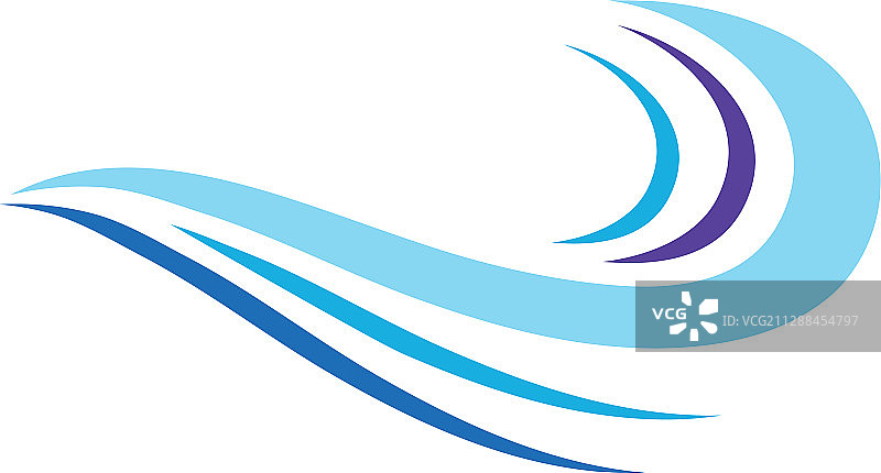 海浪Logo海洋风暴潮汐波浪图片素材