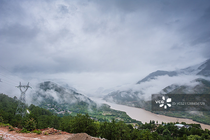 长江第一湾图片素材