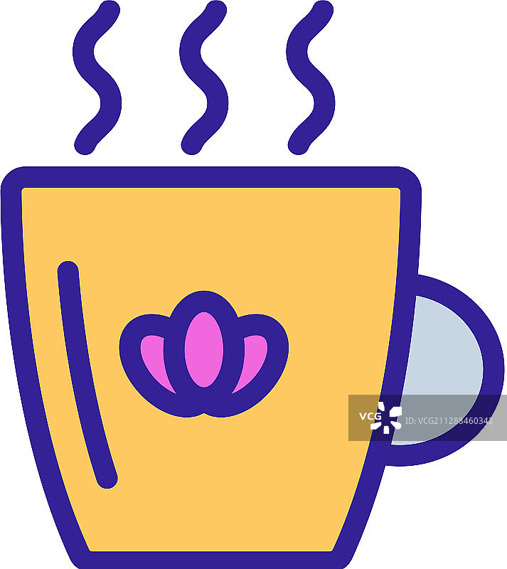 薰衣草茶图标轮廓符号图片素材