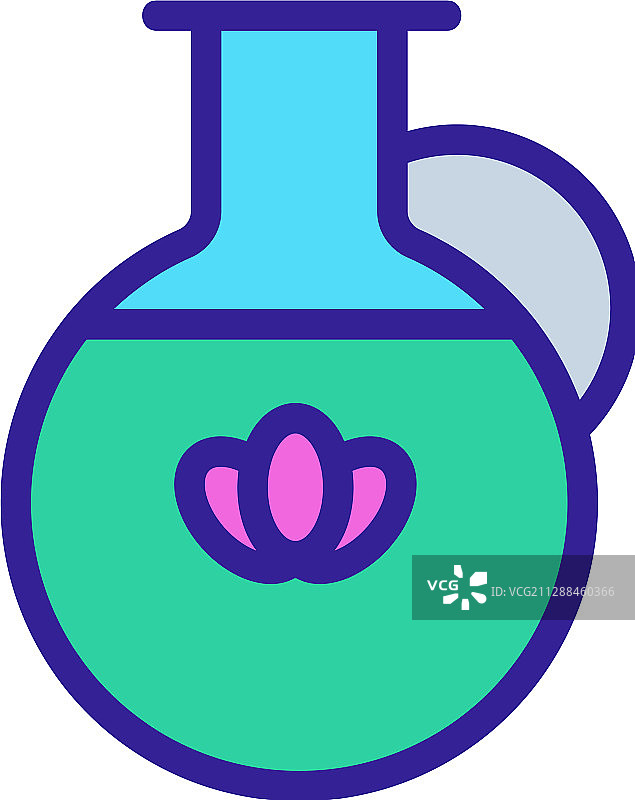 薰衣草精油轮廓图标图片素材