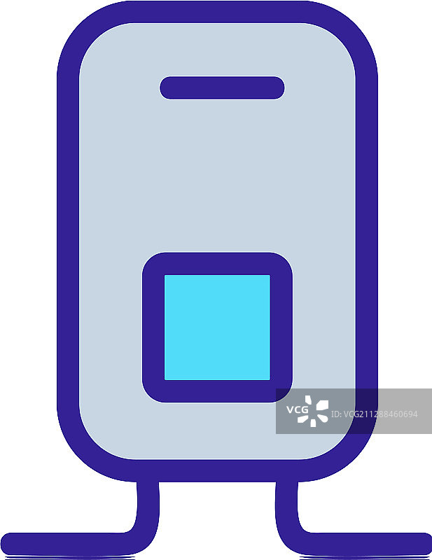 房屋空气加热器轮廓图标图片素材