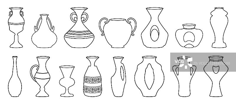花瓶轮廓图片素材
