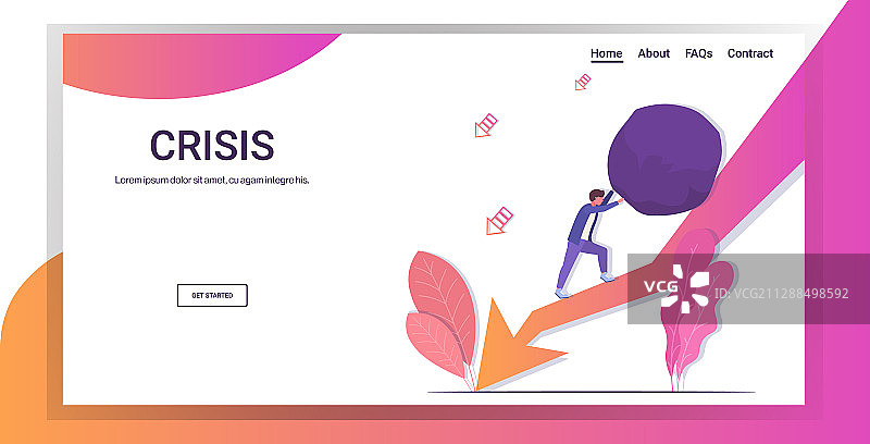 压力商人推起巨额债务石头图片素材